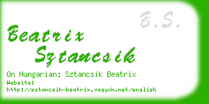 beatrix sztancsik business card